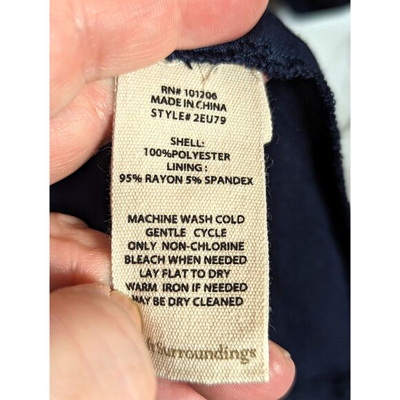 SOFT SURROUNDINGS "Adler" Asymmetrical Tunic Navy Blue Lagenlook Artsy Small - Picture 5 of 5